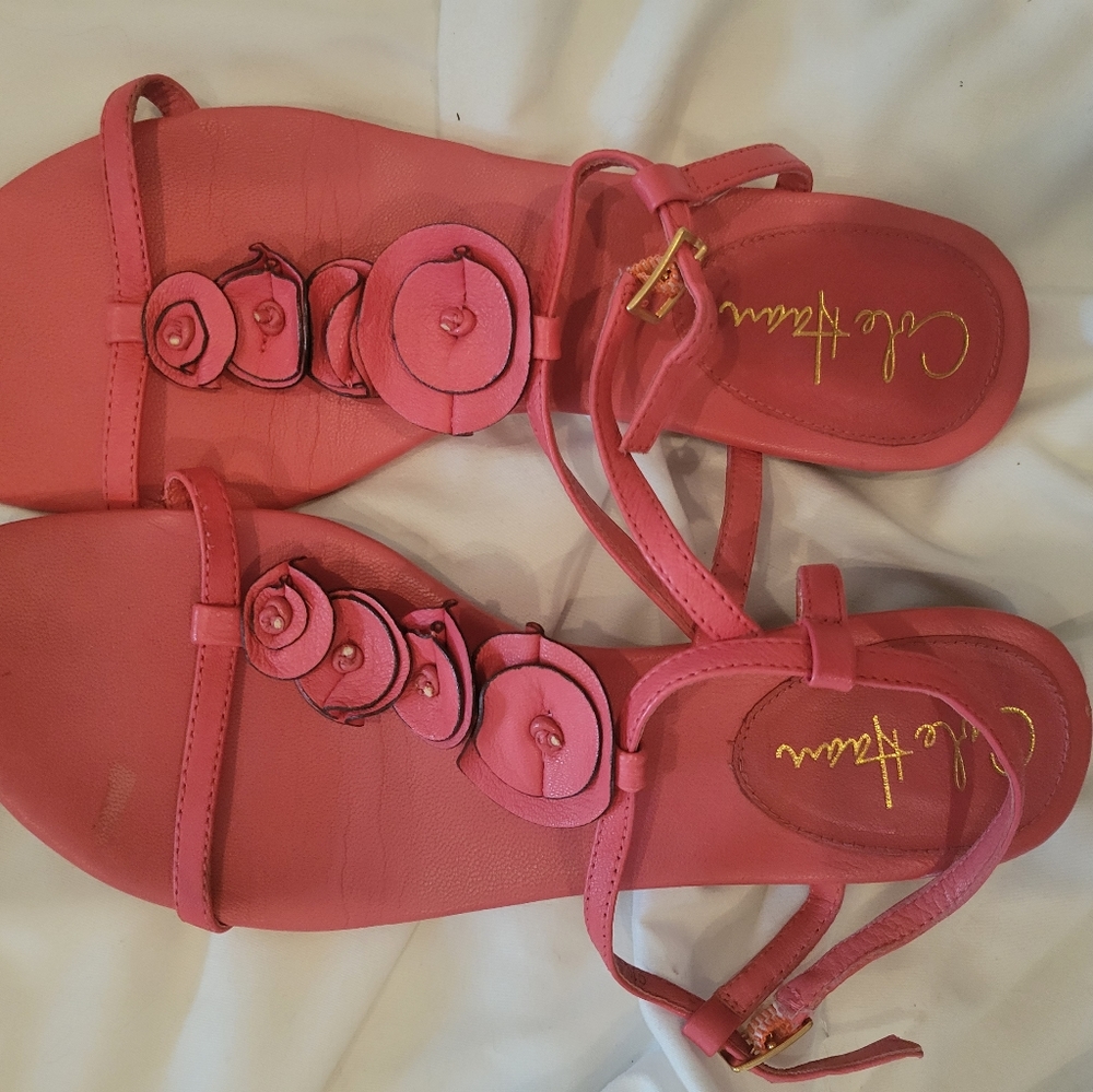 Cole Haan, strappy sandals, pink , size 7.5
